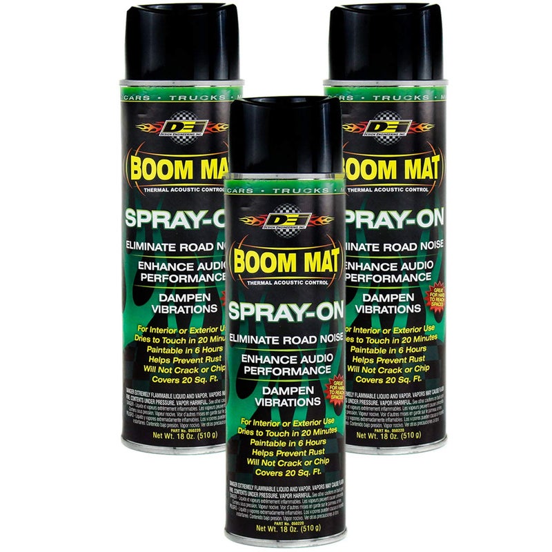 ديزاين إنجينيرنغ Design Engineering 050220 Boom Mat بخاخ لتعتيم الصوت لتقليل ضوضاء الطريق والاهتزازات غير المرغوب فيها، 18 أونصة (3 عبوات) - Image 1